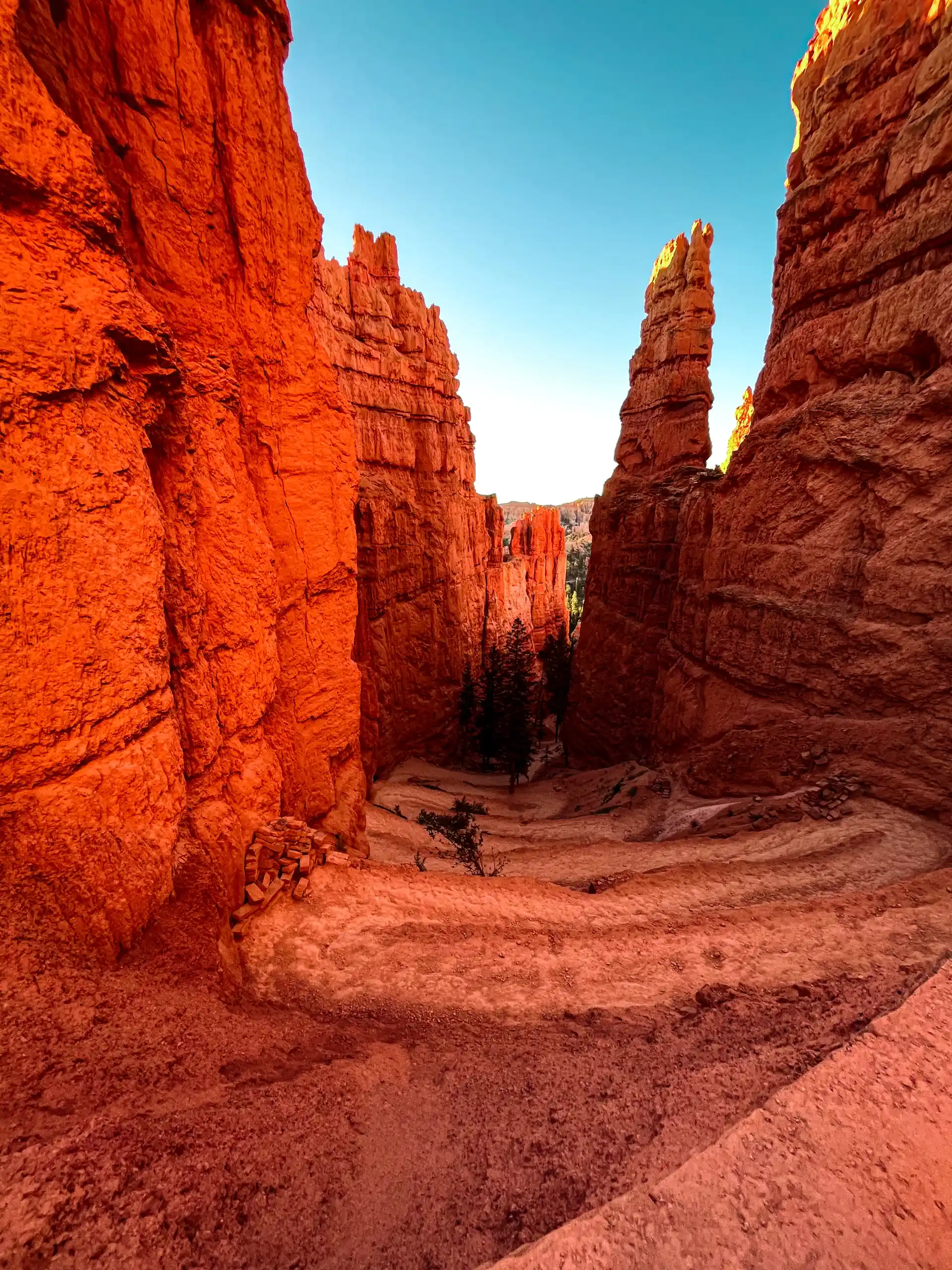 Double arche de grès dans le parc national des Arches